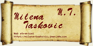 Milena Tasković vizit kartica